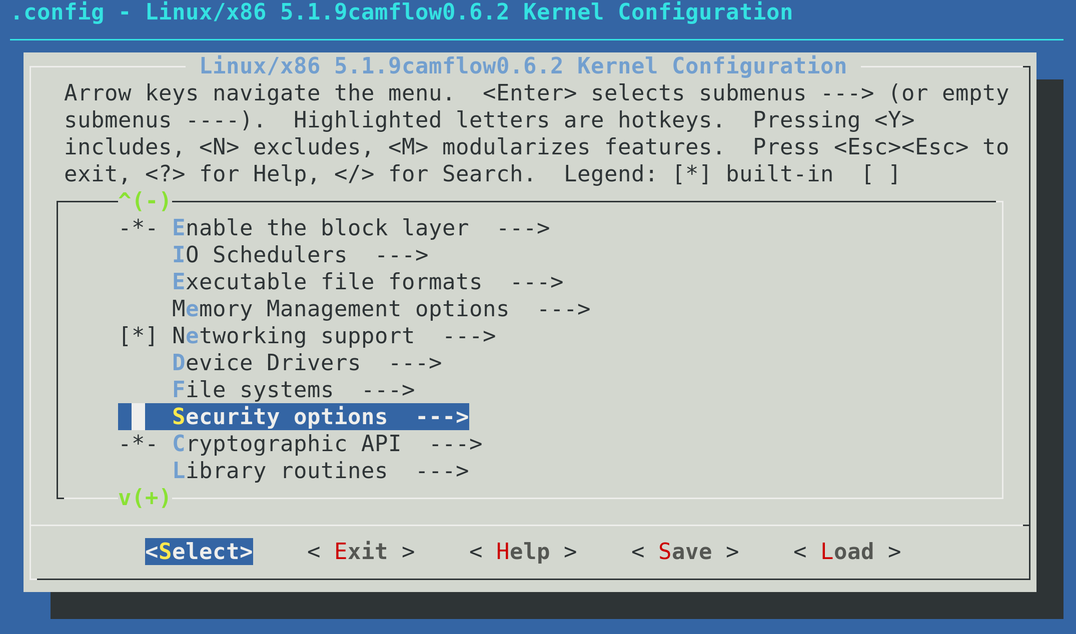 Select “Security options”.